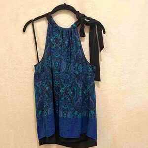 T Tahari Halter Top/ Bowtie Neck